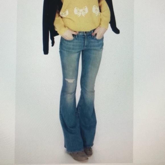 Wildfox Joni Mid Rise Super Flare Denim Jeans - Picture 3 of 8